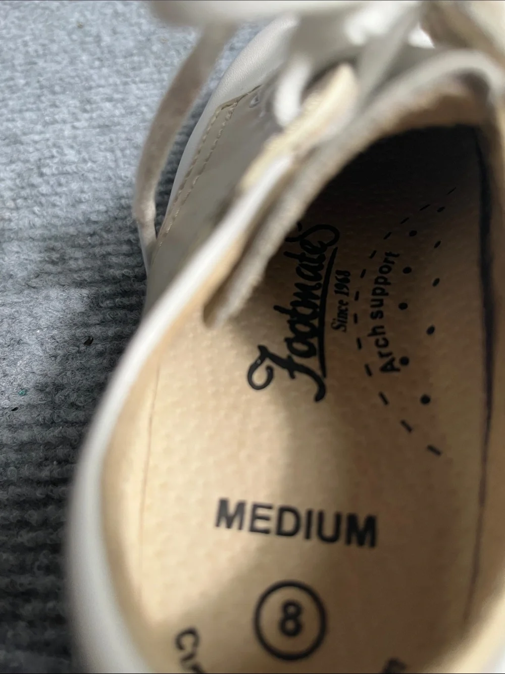 FootMates White and Cream Kids Lace-Up Dress Shoes
